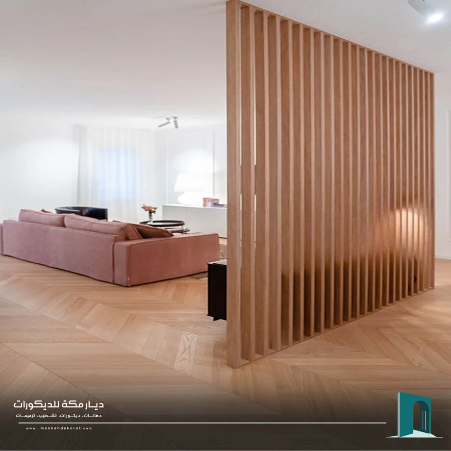 بارتشن خشب مع زجاج