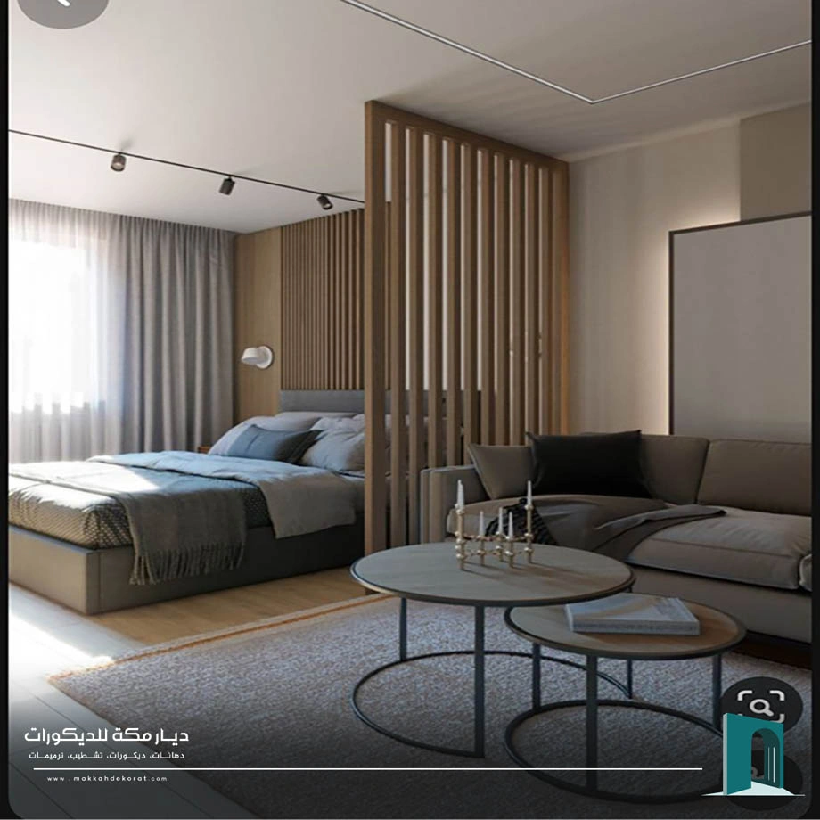 بارتشن خشب مع زجاج