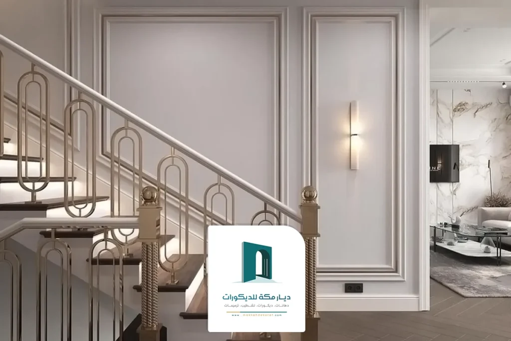 فوم مع استيل ذهبي مكة، تركيب ديكورات فوم مع مرايا بمكة